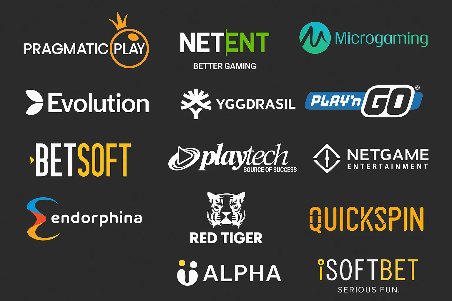 Game providers logos